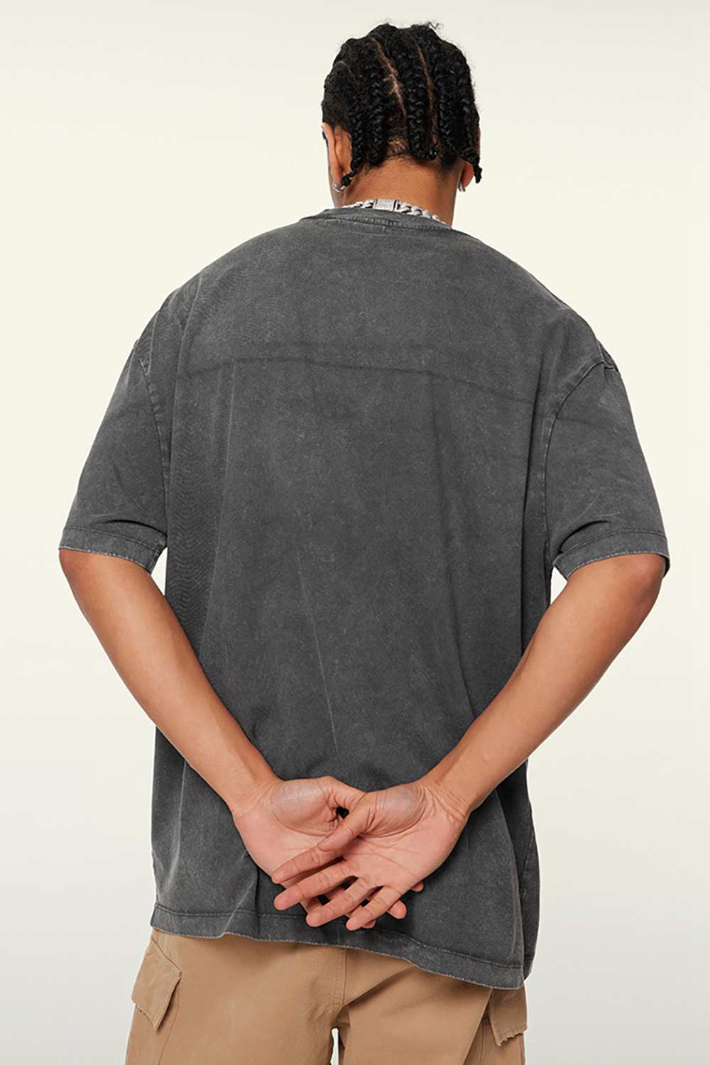 Heavyweight Wax-Dyed Vintage Tee - Dark Gray