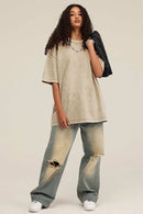 Heavyweight Wax-Dyed Vintage Tee - Khaki
