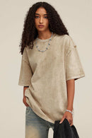 Heavyweight Wax-Dyed Vintage Tee - Khaki