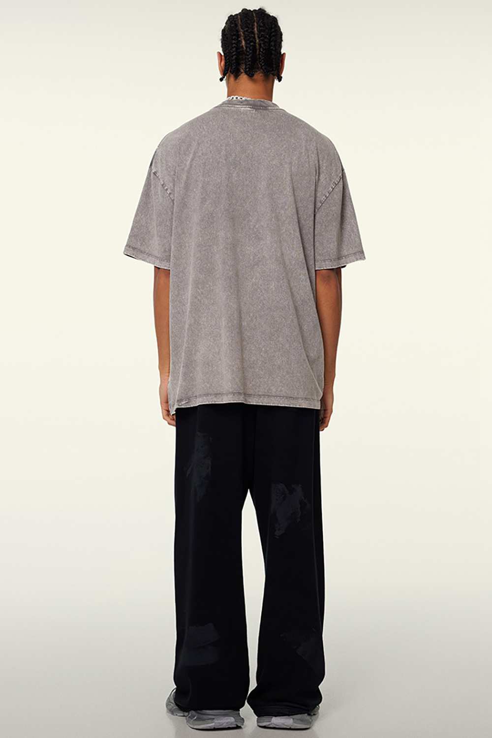 Heavyweight Wax-Dyed Vintage Tee - Medium Gray