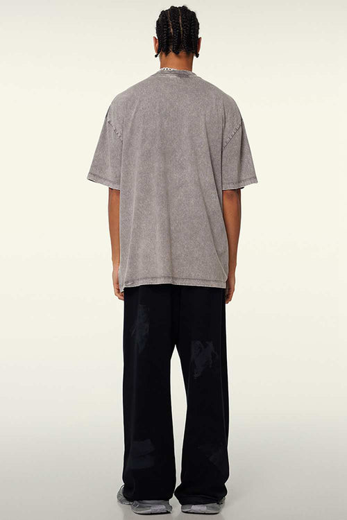 Heavyweight Wax-Dyed Vintage Tee - Medium Gray
