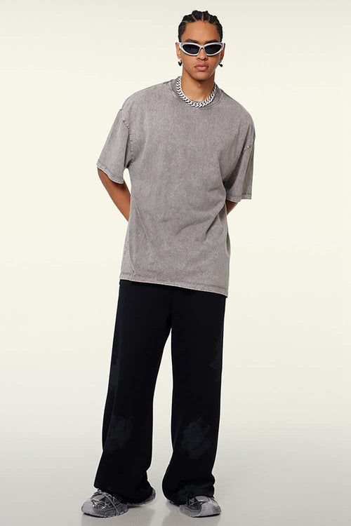 Heavyweight Wax-Dyed Vintage Tee - Medium Gray