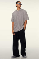 Heavyweight Wax-Dyed Vintage Tee - Medium Gray