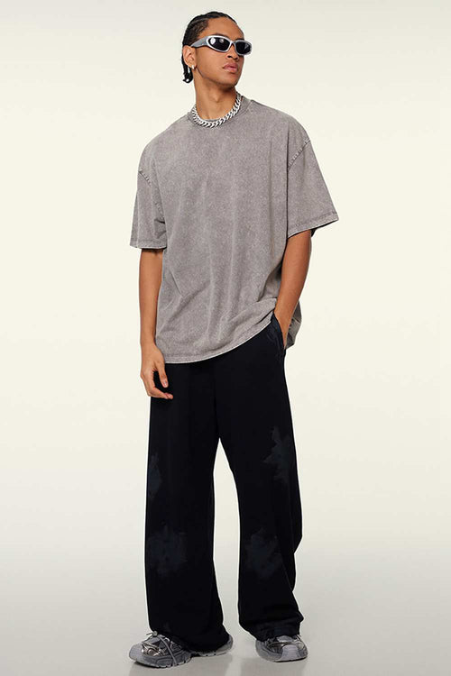 Heavyweight Wax-Dyed Vintage Tee - Medium Gray