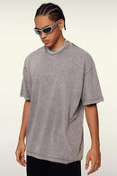 Heavyweight Wax-Dyed Vintage Tee - Medium Gray
