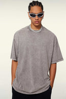 Heavyweight Wax-Dyed Vintage Tee - Medium Gray