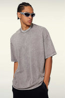 Heavyweight Wax-Dyed Vintage Tee - Medium Gray