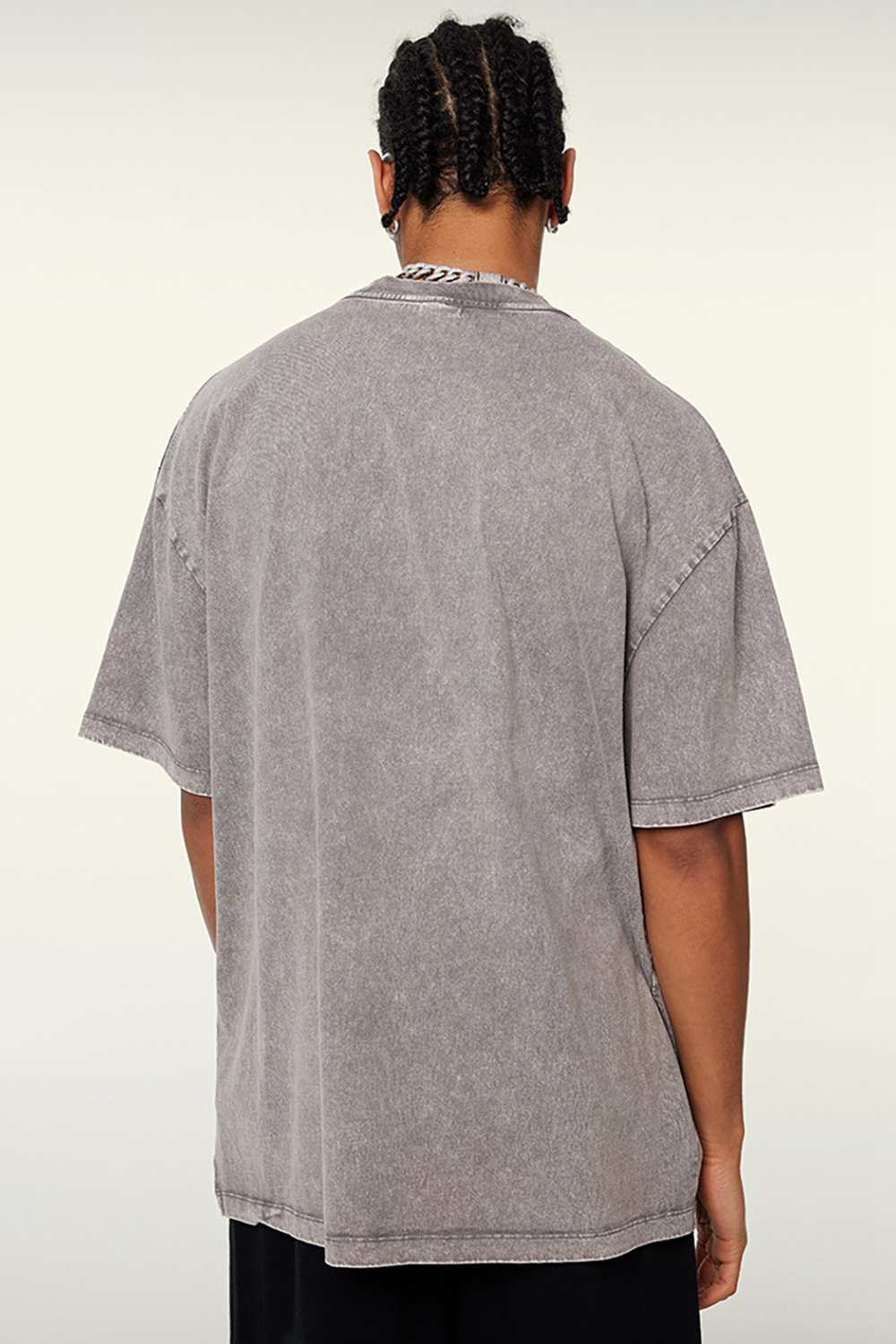 Heavyweight Wax-Dyed Vintage Tee - Medium Gray