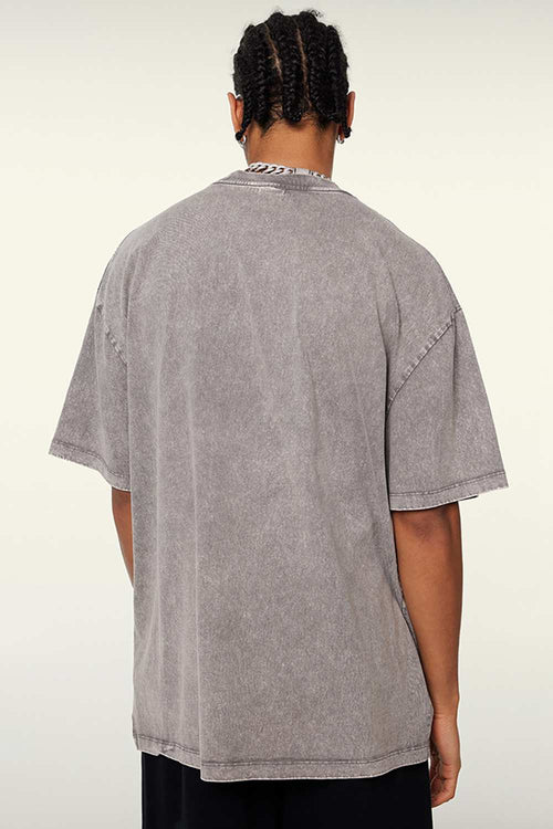 Heavyweight Wax-Dyed Vintage Tee - Medium Gray