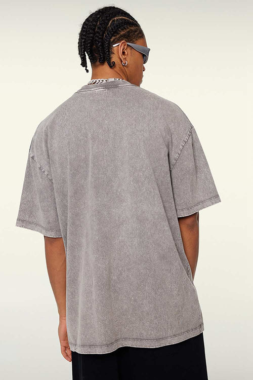 Heavyweight Wax-Dyed Vintage Tee - Medium Gray