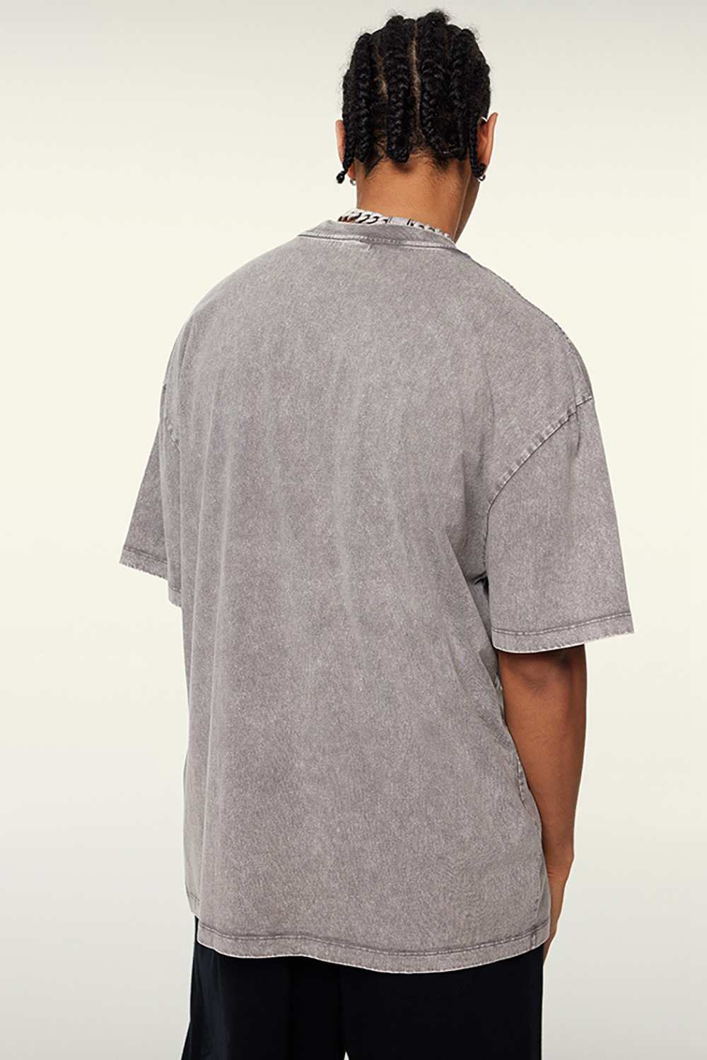 Heavyweight Wax-Dyed Vintage Tee - Medium Gray
