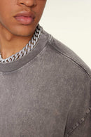 Heavyweight Wax-Dyed Vintage Tee - Medium Gray