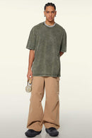 Heavyweight Wax-Dyed Vintage Tee - Olive