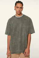 Heavyweight Wax-Dyed Vintage Tee - Olive