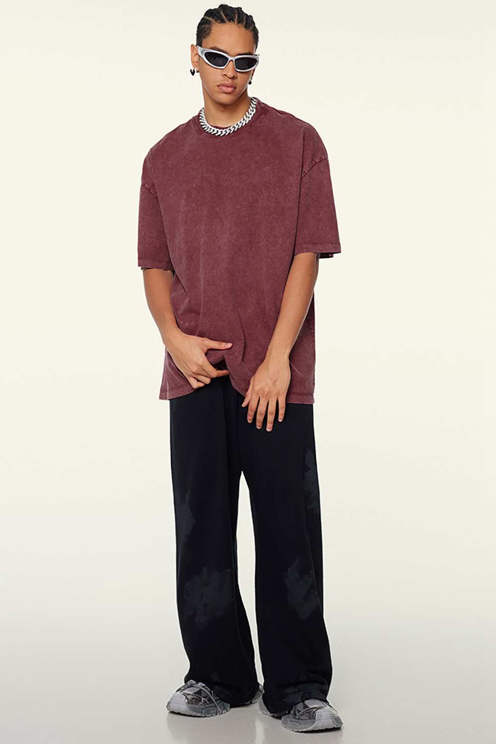 Heavyweight Wax-Dyed Vintage Tee - Red
