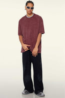 Heavyweight Wax-Dyed Vintage Tee - Red