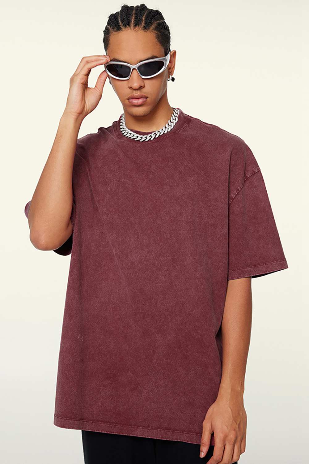 Heavyweight Wax-Dyed Vintage Tee - Red