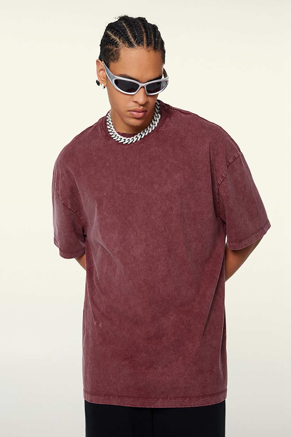 Heavyweight Wax-Dyed Vintage Tee - Red