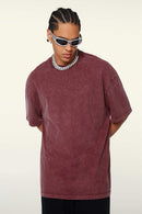 Heavyweight Wax-Dyed Vintage Tee - Red