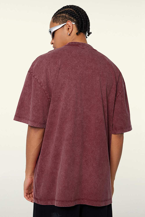 Heavyweight Wax-Dyed Vintage Tee - Red