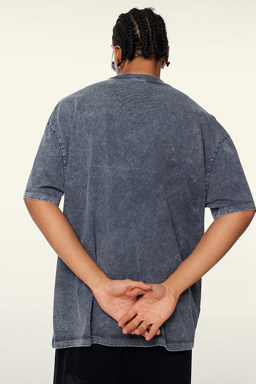 Heavyweight Wax-Dyed Vintage Tee - Royal Blue