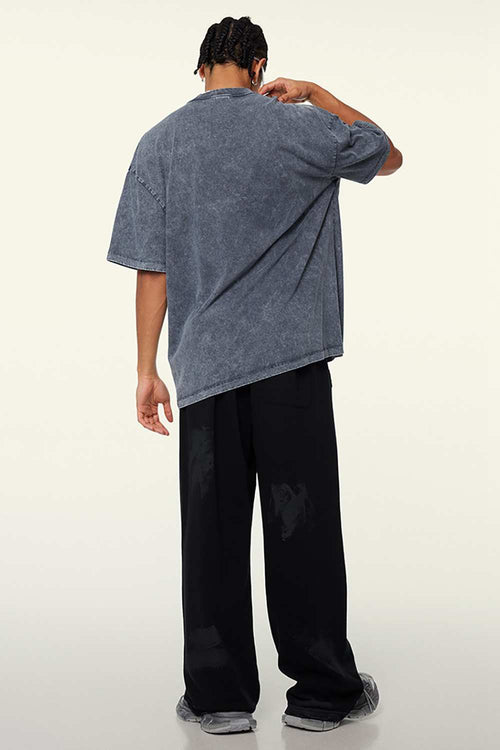 Heavyweight Wax-Dyed Vintage Tee - Royal Blue