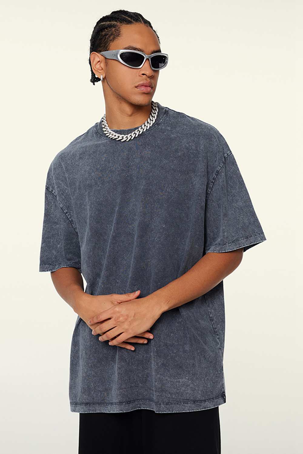 Heavyweight Wax-Dyed Vintage Tee - Royal Blue