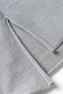 Washed Cotton Split-Hem Longline Tank Top in Medium Gray - fabric texture close-up