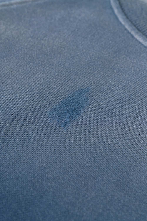 Heavyweight Distressed Washed Tee - Washed Blue