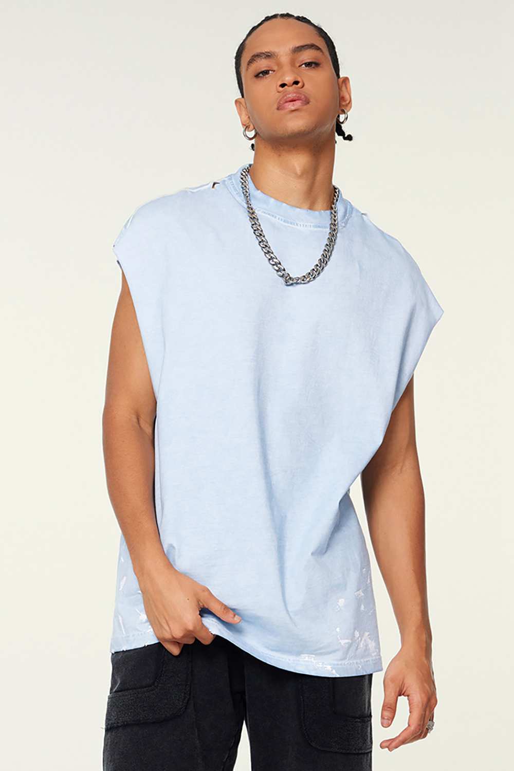 Men's Vintage Washed T-Shirt | Urban Street Art Tank | High Street Fashion