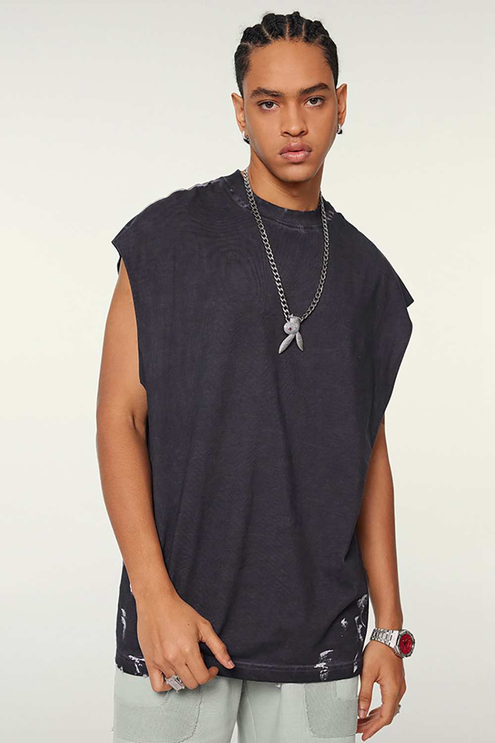 Men's Vintage Washed T-Shirt | Urban Street Art Tank | High Street Fashion