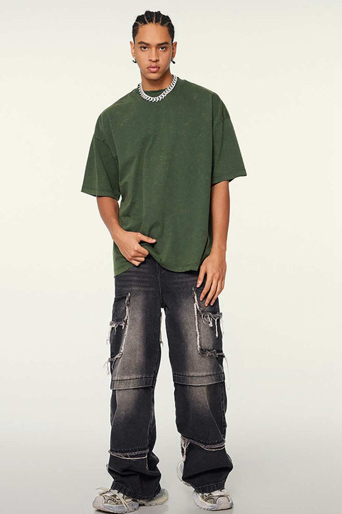 Washed Quick-Dry Cooling Tee - Blackish Green