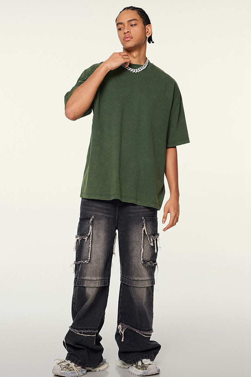 Washed Quick-Dry Cooling Tee - Blackish Green