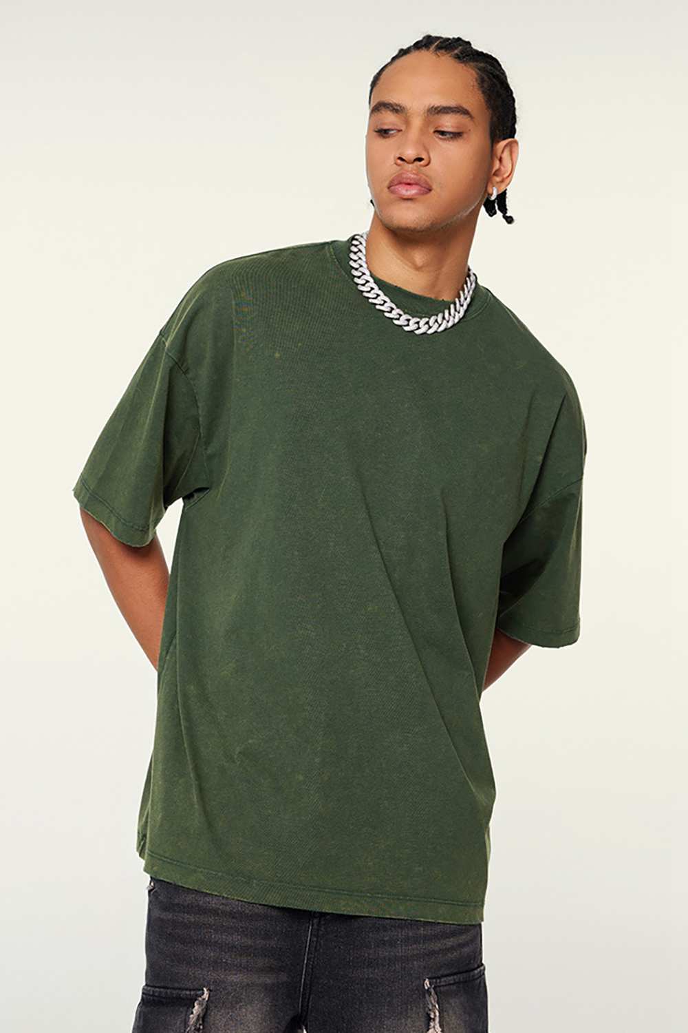 Washed Quick-Dry Cooling Tee - Blackish Green