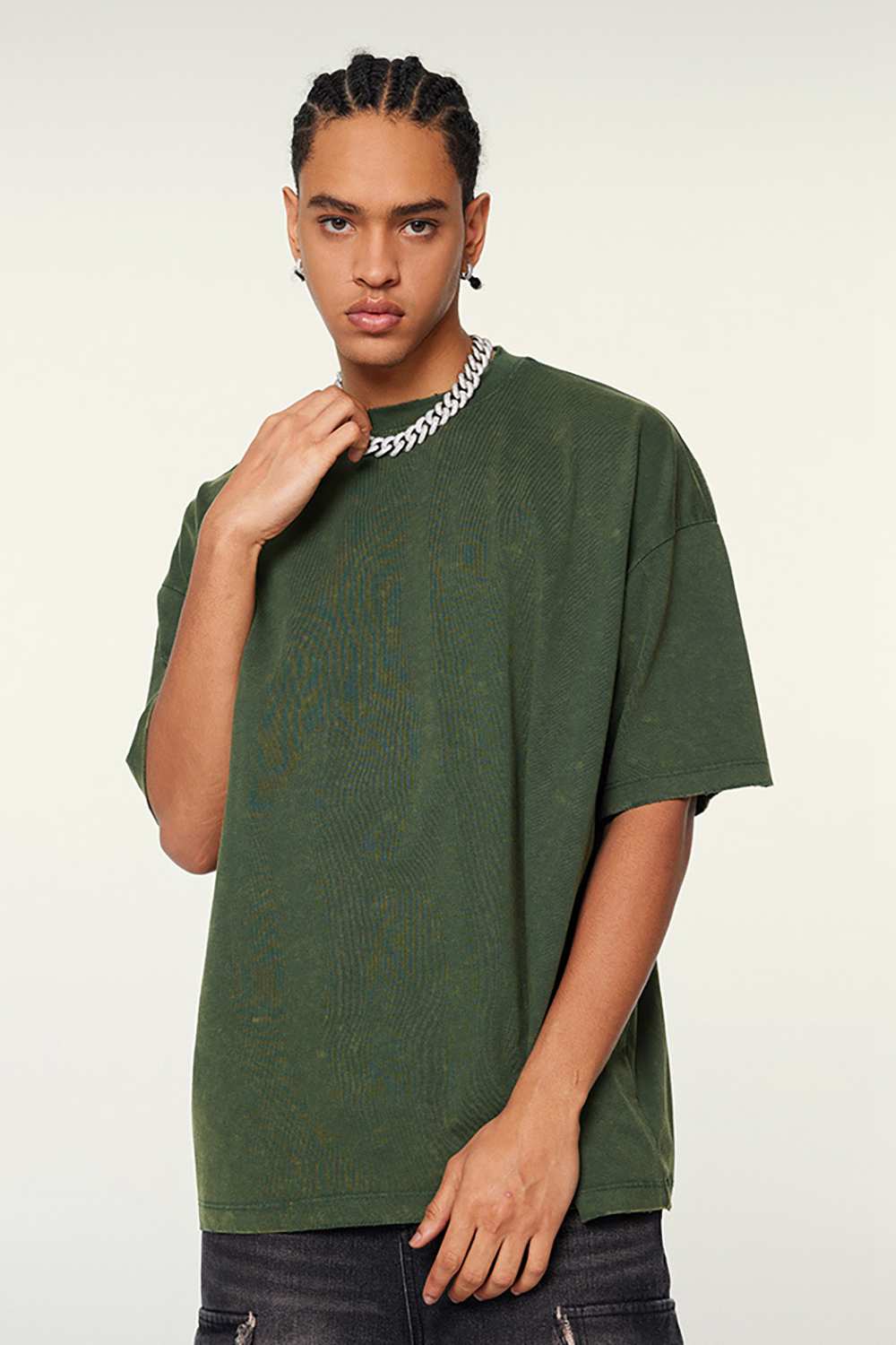 Washed Quick-Dry Cooling Tee - Blackish Green