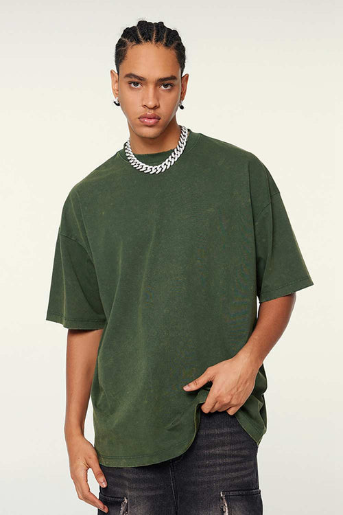 Washed Quick-Dry Cooling Tee - Blackish Green