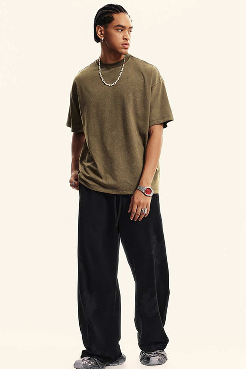 Washed Quick-Dry Cooling Tee - Brown