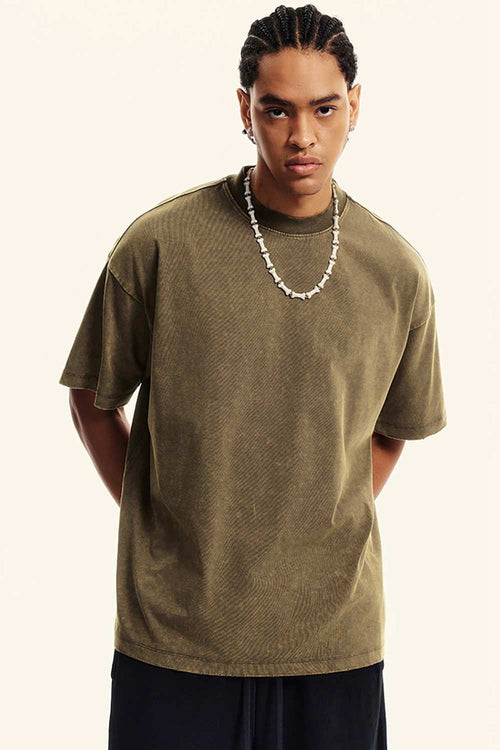 Washed Quick-Dry Cooling Tee - Brown