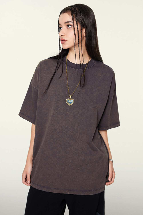 Washed Quick-Dry Cooling Tee - Raspberry Purple