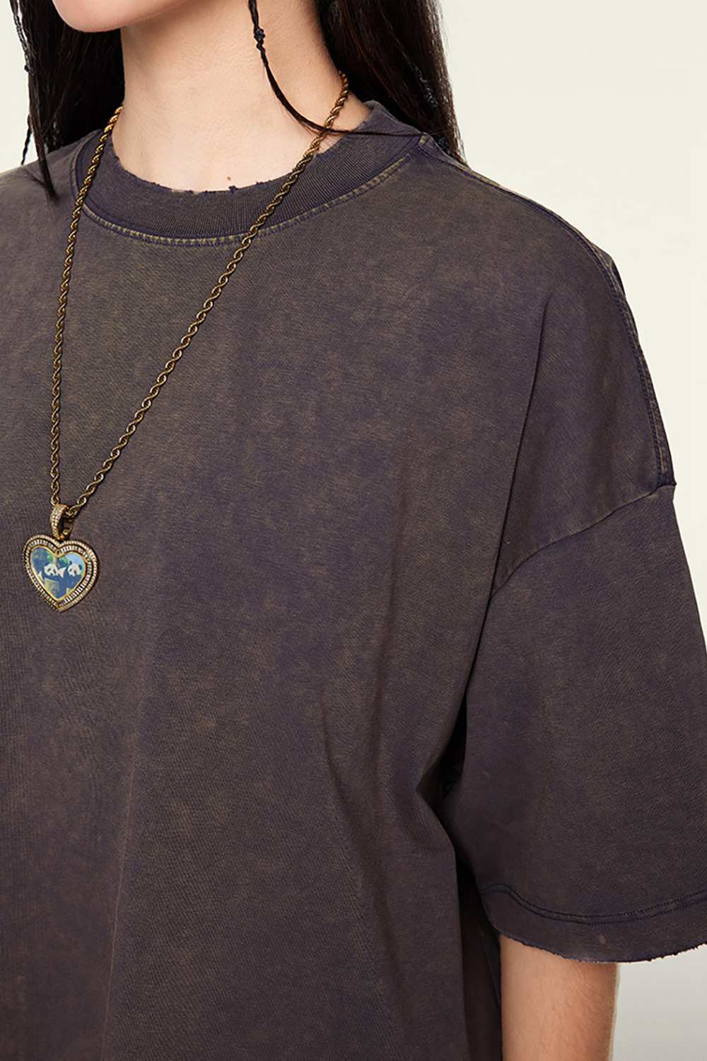 Washed Quick-Dry Cooling Tee - Raspberry Purple