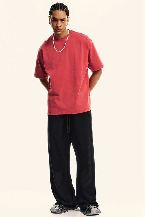 Washed Quick-Dry Cooling Tee - Red
