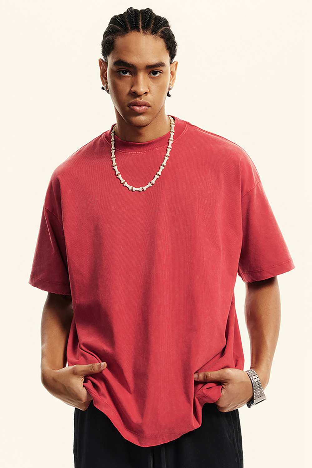 Washed Quick-Dry Cooling Tee - Red
