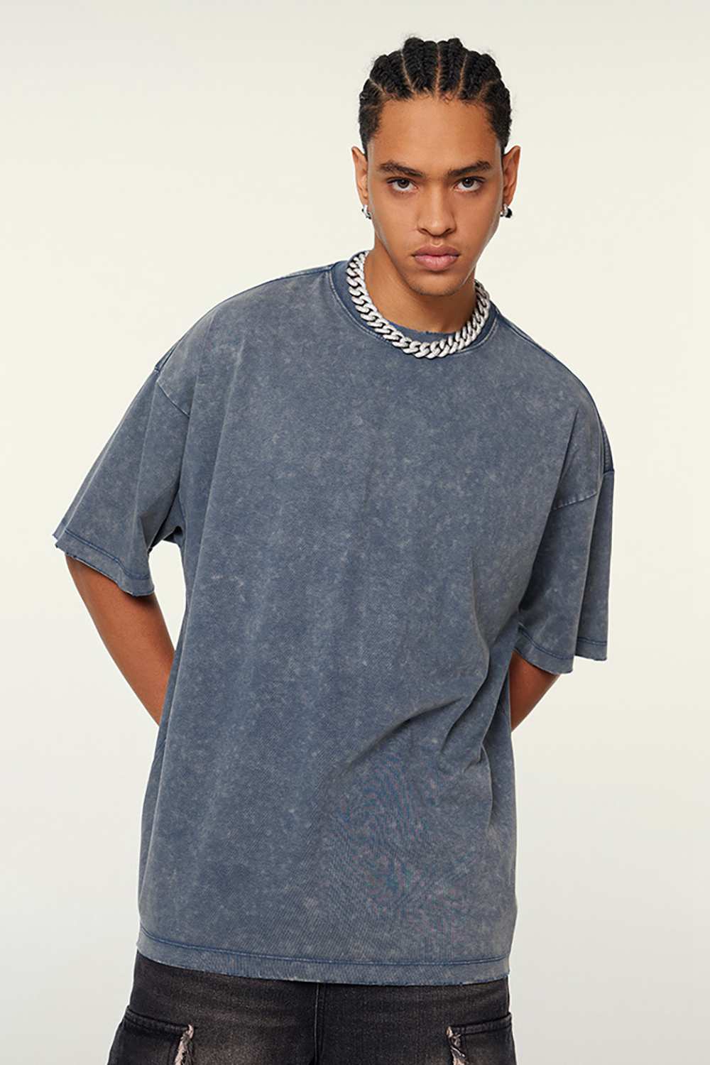 Washed Quick-Dry Cooling Tee - Washed Blue