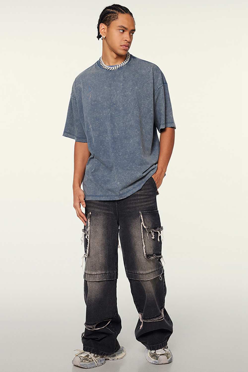 Washed Quick-Dry Cooling Tee - Washed Blue