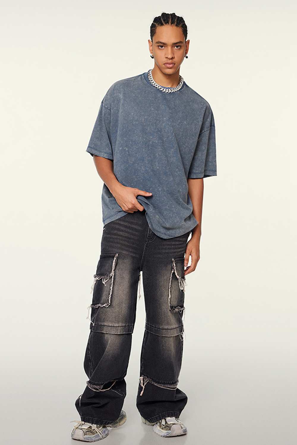 Washed Quick-Dry Cooling Tee - Washed Blue