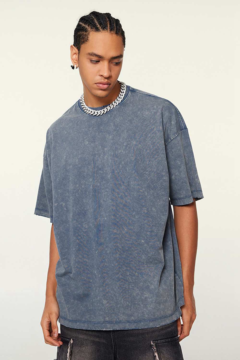 Washed Quick-Dry Cooling Tee - Washed Blue