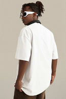 Loose Fit Vintage Washed Graphic Tee - White