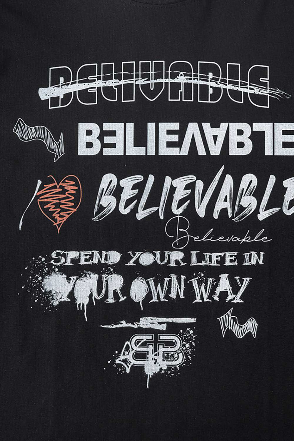 Unisex Vintage High Street T-Shirt - 'Believe In Your Own Way' Washed Graphic Tee by WearingLab