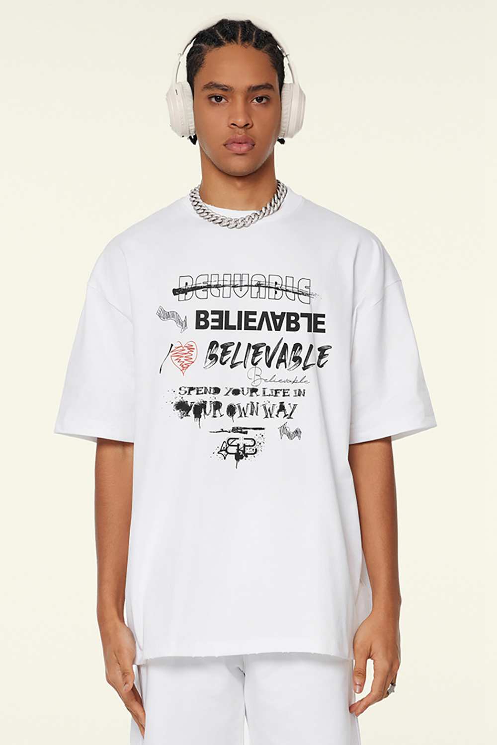 Unisex Vintage High Street T-Shirt - 'Believe In Your Own Way' Washed Graphic Tee by WearingLab