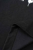 Quick-Drying Sorona Graphic T-Shirt in Metallic Black - hem detail